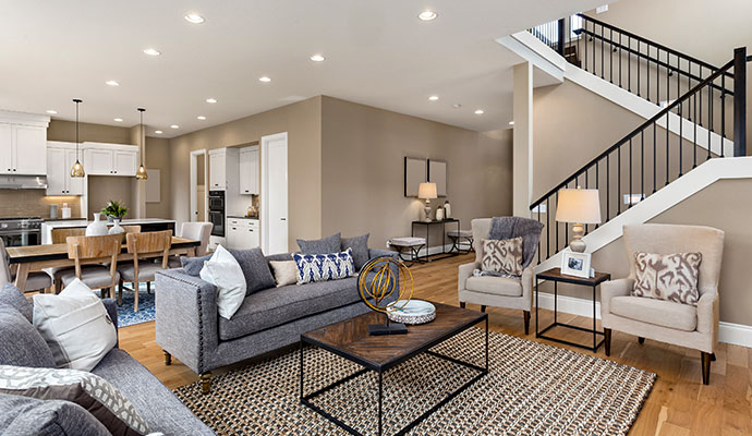 Clean living room interior after smoke odor removal