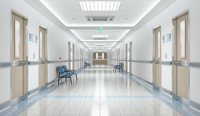 Healthcare facility hallway
