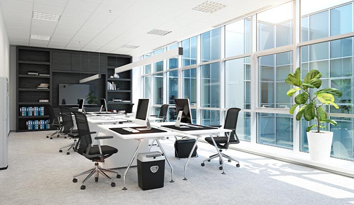 Clean modern office interior