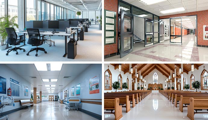Collage of commercial properties