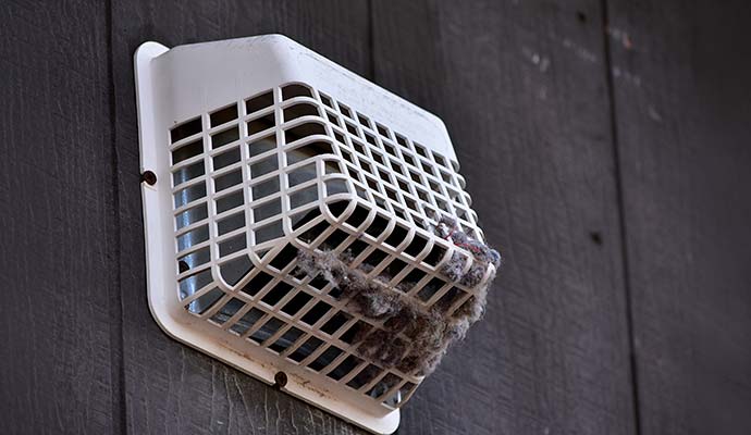 Dirt covered exterior vent