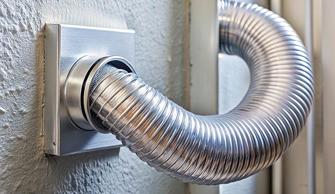 Flexible aluminum duct wall vent