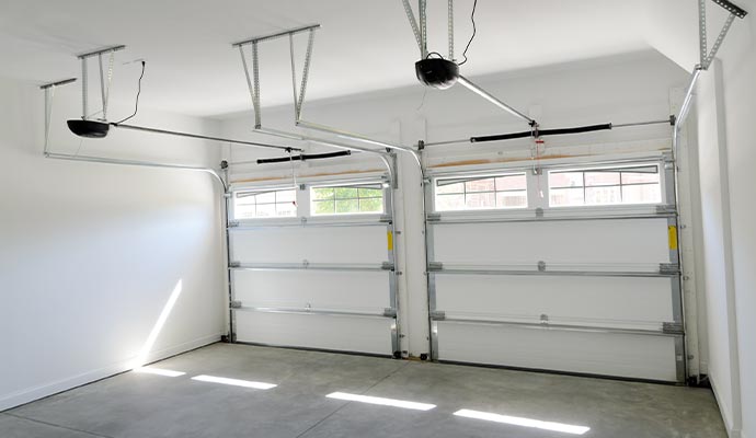 Clean interior of a garage after smoke and soot removal