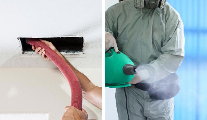 Collage of Duct Cleaning and Smoke Odor Removal Collage of Duct Cleaning and Smoke Odor Removal