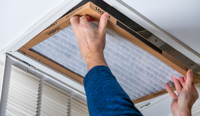 Indoor air quality ac filter replacement