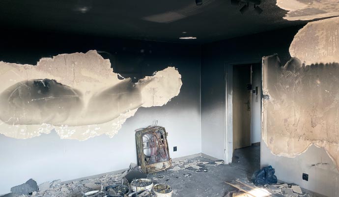 Soot Damaged Room Soot Damaged Room