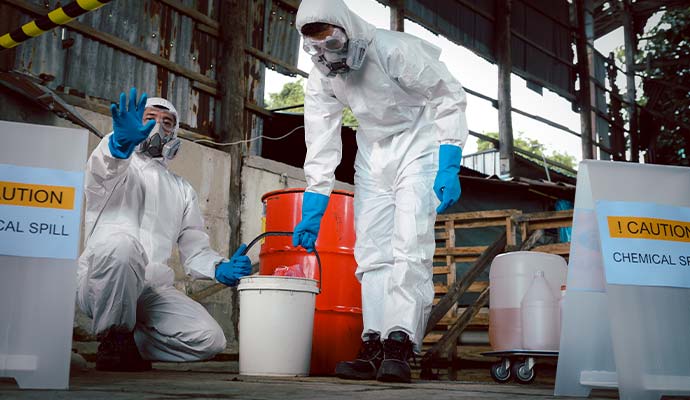 Heating oil spill cleanup
