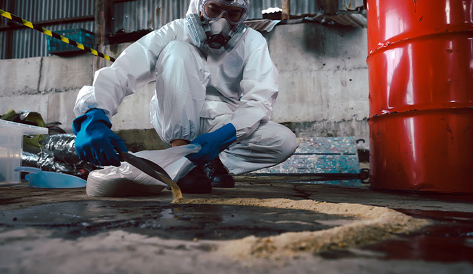 Oil spill cleanup service