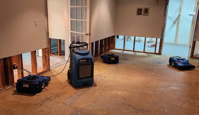 Professional water damage restoration service