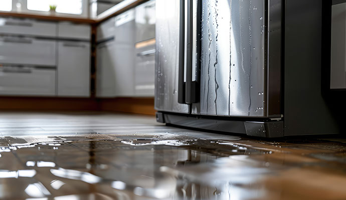 Water leaking from refrigerator
